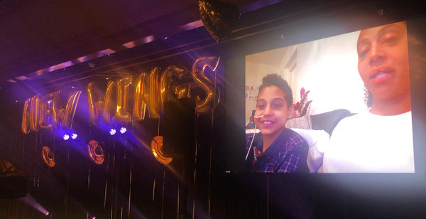 Live stream with a child, who has received the transplant